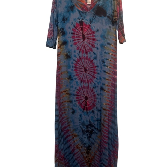 Multi color Tie-Dye Maxi Dress - Picture 1 of 3